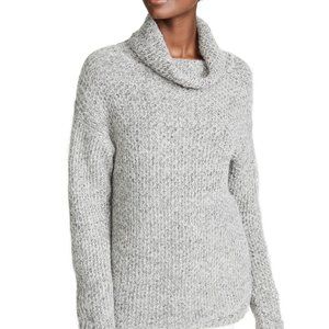 Brochu Walker Solara Turtleneck Superfine Alpaca Wool Sweater Gray XS
